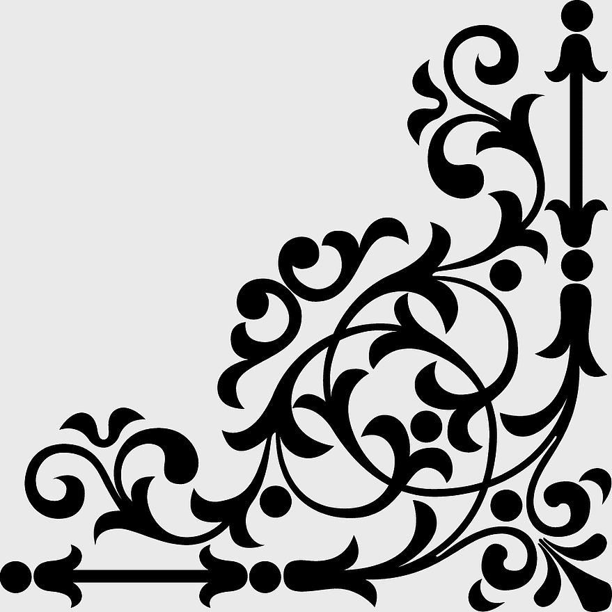 black floral corner frame, monochrome floral design, black and white plant silhouette, art corner line, decorative botanical illustration, vintage floral ornament, elegant corner embellishment black floral corner frame, monochrome floral design, black and white plant silhouette, art corner line, decorative botanical illustration, vintage floral ornament, elegant corner embellishment