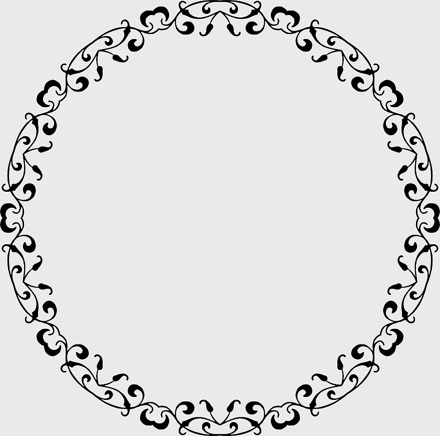 Black and white circle frame, monochrome border design, elegant decorative arts, symmetrical line art, vintage frame embellishments, ornamental circle outline, intricate filigree border Black and white circle frame, monochrome border design, elegant decorative arts, symmetrical line art, vintage frame embellishments, ornamental circle outline, intricate filigree border