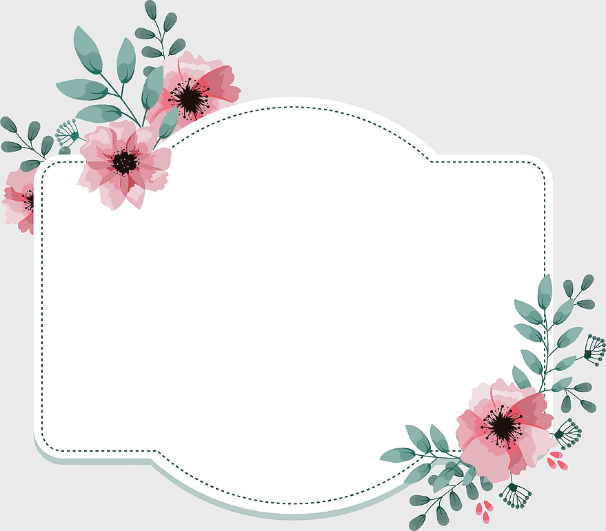 Pink flower decorative frame, wedding invitation design, floral text box, bridal shower decoration, elegant floral border, romantic event decor, watercolor flower art Pink flower decorative frame, wedding invitation design, floral text box, bridal shower decoration, elegant floral border, romantic event decor, watercolor flower art