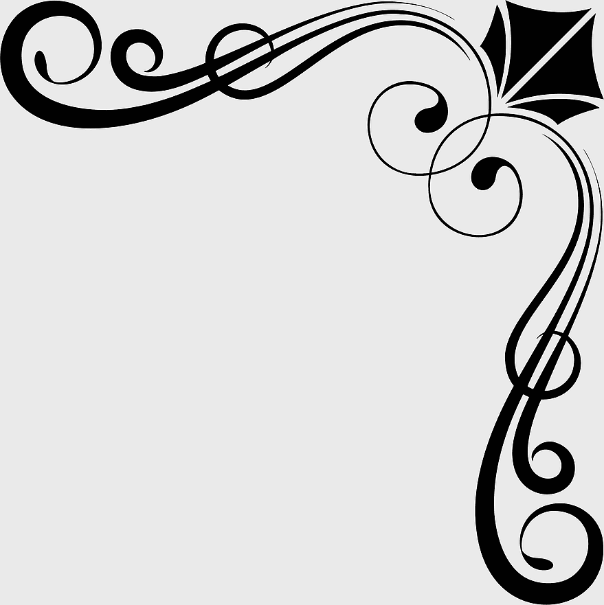black decorative corner frame, monochrome ornamental border, line art swirl design, black and white corner ornament, elegant swirl patterns, vintage frame accents, intricate corner embellishments black decorative corner frame, monochrome ornamental border, line art swirl design, black and white corner ornament, elegant swirl patterns, vintage frame accents, intricate corner embellishments