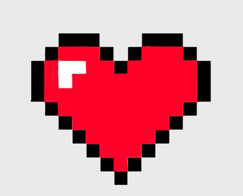 8-bit heart pixel art, pixelated red heart, retro gaming icon, 8-bit color heart, digital love symbol, pixel heart graphic, vintage heart illustration