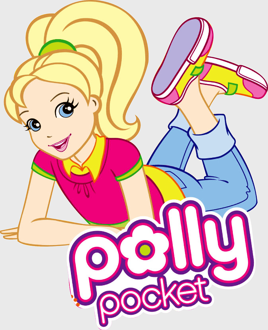 Polly Pocket toy doll, cartoon character illustration, Mattel children's toys, playful girl art, vintage toy design, nostalgic childhood memories, colorful character graphics Polly Pocket toy doll, cartoon character illustration, Mattel children's toys, playful girl art, vintage toy design, nostalgic childhood memories, colorful character graphics