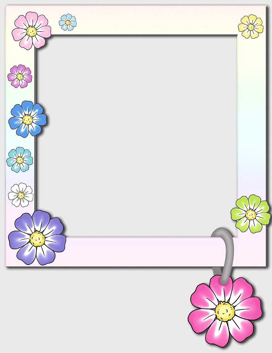 Frame, Colored Flowers, Album Design, Floral Border, Scrapbooking Supplies, Decorative Borders, Spring Theme Decor, png Frame, Colored Flowers, Album Design, Floral Border, Scrapbooking Supplies, Decorative Borders, Spring Theme Decor, png