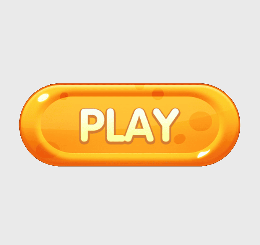 3D play button, orange start button, game push button, three-dimensional game controls, interactive game elements, digital game interface, virtual game assets 3D play button, orange start button, game push button, three-dimensional game controls, interactive game elements, digital game interface, virtual game assets
