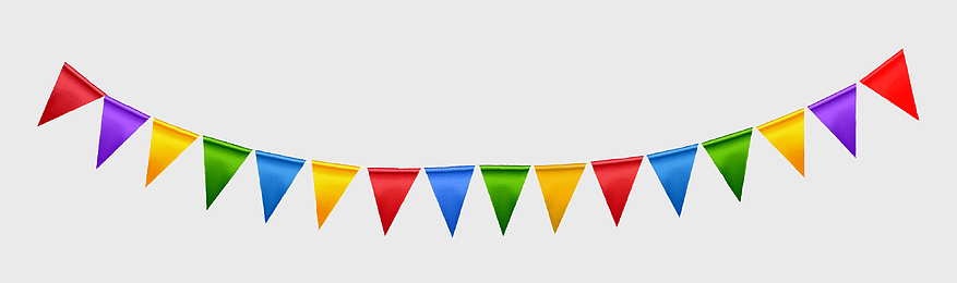Party Streamer, Christmas decoration, assorted-color buntings, happy Birthday To You, festive party decor, holiday event flags, colorful party banner