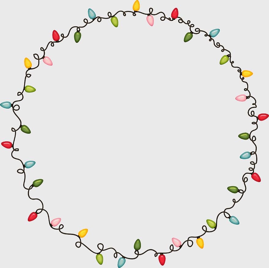 New Year garland necklace, holiday body jewelry, Christmas light decoration, festive circle ornament, seasonal accessory design, winter celebration accessory, colorful event garland